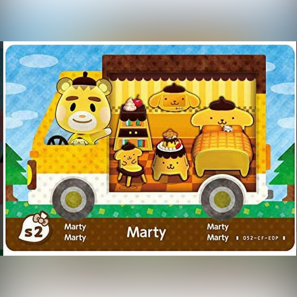 Yellow Brown Marty Amiibo Card from the Hello Kitty Sanrio with Nintendo